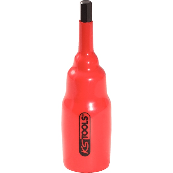 1/2 inch bit socket with protective insulation for hexagon socket, 12 mm, 95 mm long - 1/2 inch bit socket with protective insulation