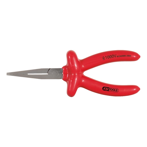 1000V flat-nose pliers, long jaws, 160 mm - Flat round pliers