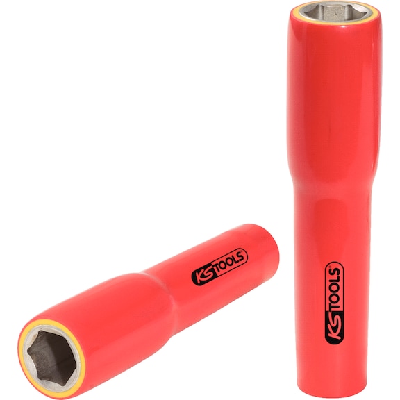 1/2 inch socket with protective insulation, XL, 27 mm, 145 mm - 1/2 inch socket with protective insulation XL