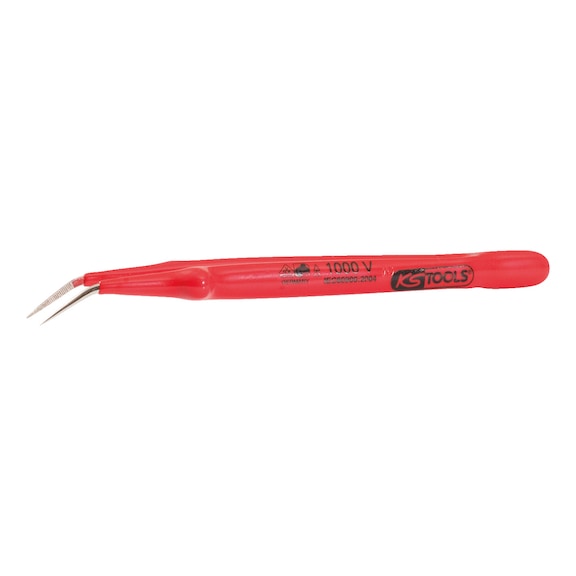 Tweezers with protective insulation, curved, 11.5 mm - Tweezers