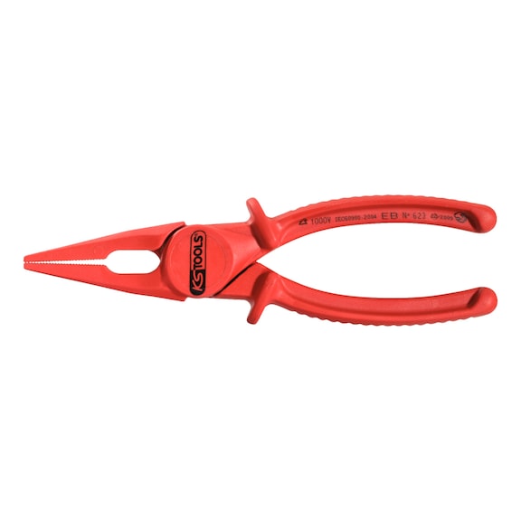 Plastic flat-nose pliers with protective insulation, 200 mm - Flat-nose pliers