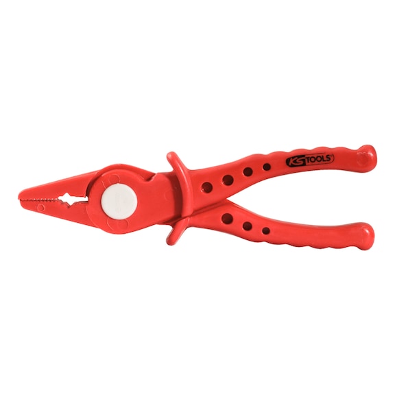 Plastic flat-nose pliers with protective insulation, 180 mm - Flat-nose pliers