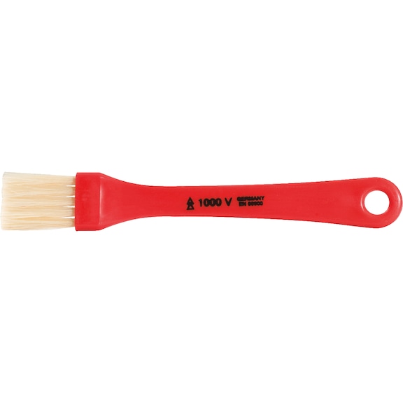 Dust brush with protective insulation, straight, 180 mm - Dust brush