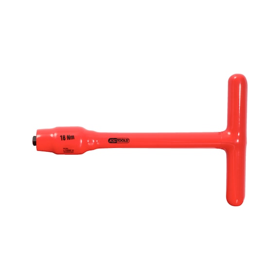 3/8 inch fixed T-handle torque limiter with protective insulation, 18 Nm - Torque wrench