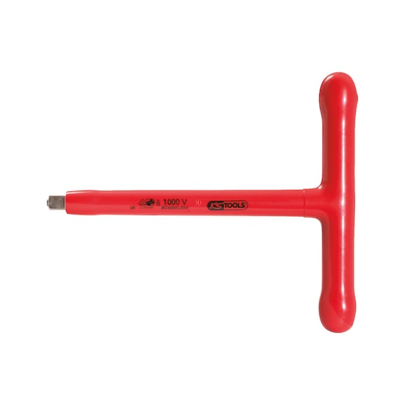 3/8 inch T-handle socket wrench with protective insulation, 200 mm - 3/8 inch T-handle socket wrench