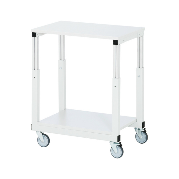 RAU Table trolley Series E 700x700x650-1000 mm Melamine board 22 mm - Table trolley