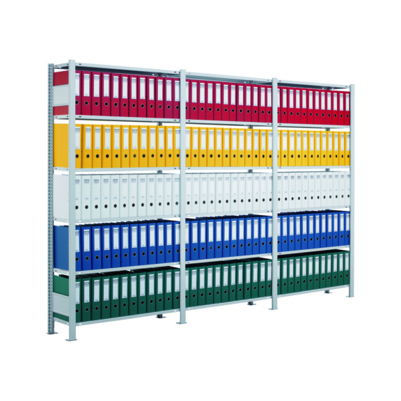 SCHULTE Basic Shelving Office Plug-in MULTIplus85 5 shelves 1800x1300x300 No.36002-S - Shelving (workshop)