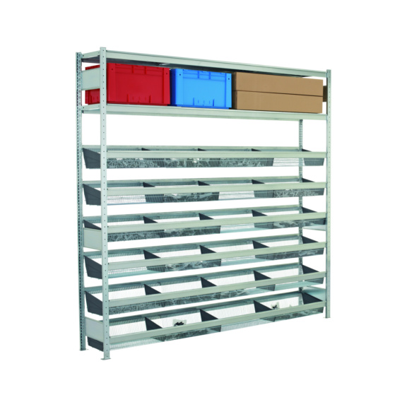 SCHULTE add-on shelving wide span WS2000 6 levels steel 3000x2500x400 No.15306 - Shelving (workshop)