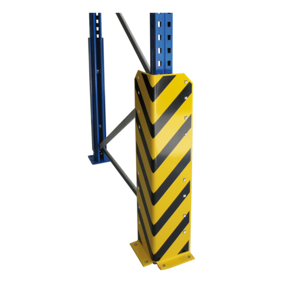 SCHULTE impact protection corner L-shape yellow/black 800 mm No. 16105-N-800 - Shelving (workshop)
