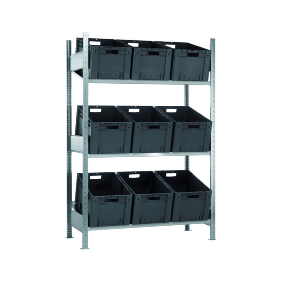 SCHULTE Grundregal Schräg MULTIplus150 verzinkt/ 3 Böden 2000x1300x600 Nr. 13680 - Regal (Werkstatt)