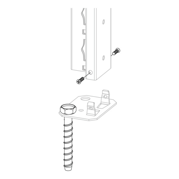 SCHULTE fixing set for floor fixing No. 12709 - Shelving (workshop)