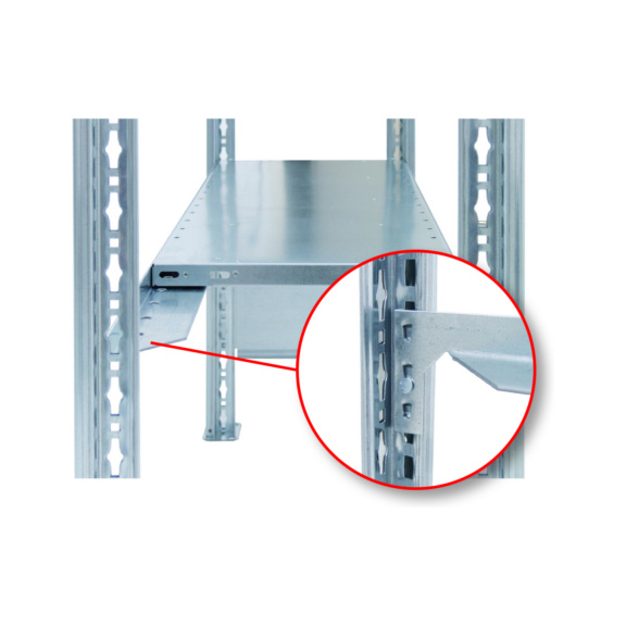SCHULTE length ledger MULTIplus250/330 RAL 7035 1300 mm number 33416-L - Shelving (workshop)