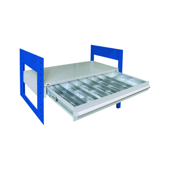 SCHULTE Regalschublade einzeln 70 kg Tragkraft RAL7035 100x1000x500 Nr. 25015 - Regal (Werkstatt)