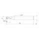MP2MBR0150 MITSUBISHI, VHM-Kugelkopffräser Ø3 mm - MP2MB, VHM-Kugelkopffräser - 2
