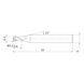 MP2SBR0020S06 MITSUBISHI, VHM-Kugelkopffräser Ø0.4 mm - MP2SB, VHM-Kugelkopffräser - 2