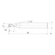 MITSUBISHI MATERIALS MP2SBR0100S06 MITSUBISHI, VHM-Kugelkopffr&auml;ser &Oslash;2 mm - MP2SB, VHM-Kugelkopffr&auml;ser - 2