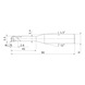MITSUBISHI MATERIALS MP2XLBR0175N450 MITSUBISHI, VHM-Kugelkopffr&auml;ser &Oslash;3.5 mm - MP2XLB, VHM-Kugelkopffr&auml;ser - 2