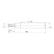 MS4MCD0100 MITSUBISHI, VHM-Nutenfräser Ø1 mm - MS4MC, VHM-Nutenfräser - 2