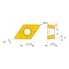 MITSUBISHI MATERIALS DCGT11T302R-SN VP15TF MITSUBISHI, WSP, Drehen, beschichtet - DCGT, Wendeschneidplatte, positiv - 3