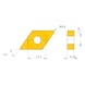 DNMG150608-SA NX3035 MITSUBISHI, WSP, Drehen, CERMET - DNMG, Wendeschneidplatte, negativ - 3
