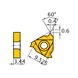 MITSUBISHI MATERIALS MMT16IR050ISO VP10MF MITSUBISHI, WSP, Gewindeschneiden, beschichtet - MMT16IR, Wendeschneidplatte, Gewindedrehen - 2