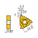 MITSUBISHI MATERIALS MMT22ER050ACME VP10MF MITSUBISHI, WSP, Gewindeschneiden, beschichtet - MMT22ER, Wendeschneidplatte, Gewindedrehen - 2