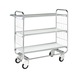 Shelf trolley, 3 load areas, load capacity 250 kg 1195x470 mm, central brake - 8000 series shelf trolley, load capacity 250 kg, central brake - 1