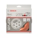 BOSCH Carbide-Schleifköpfe 180mm mittel Scheibenform flach 2608600363 - Schleifmittel aus gebundenem Schleifmittel mit Bohrung oder Gewinde - 2