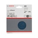 BOSCH Sanding sheet F550 125mm 40 unperforated Velcro 5-pack 2608608Y12 - Abrasive tool made of abrasive on backing - 2