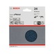 BOSCH Sanding sheet F550 125mm 24 unperforated Velcro 5-pack 2608608Y10 - Abrasive tool made of abrasive on backing - 2
