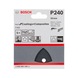 BOSCH Schleifblatt F355 93 mm 240 6 Löcher Klett 5er-Pack 2608605196 - Schleifwerkzeug aus Schleifmittel auf Unterlage - 3