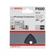 BOSCH Sanding sheet F355 93 mm 600 6 holes Velcro 5-pack 2608605199 - Abrasive tool made of abrasive on backing - 2