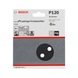 BOSCH Sanding sheet F355 115 mm 120 8 holes Velcro 5-pack 2608605559 - Abrasive tool made of abrasive on backing - 2