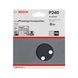 BOSCH Sanding sheet F355 115 mm 240 8 holes Velcro 5-pack 2608605561 - Abrasive tool made of abrasive on backing - 2