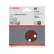 BOSCH Sanding sheet C430 125 mm 80 8 holes Velcro 5-pack 2608605642 - Abrasive tool made of abrasive on backing - 2