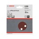 BOSCH Sanding sheet C430 125 mm 120 8 holes Velcro 5-pack 2608605643 - Abrasive tool made of abrasive on backing - 2