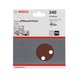 BOSCH Sanding sheet C430 125 mm 240 8 holes Velcro 5-pack 2608605645 - Abrasive tool made of abrasive on backing - 2