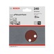 BOSCH Sanding sheet C430 115 mm 240 8 holes Velcro 5-pack 2608605657 - Abrasive tool made of abrasive on backing - 2