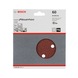 BOSCH Sanding sheet C430 150 mm 60 6 holes Velcro 5-pack 2608605717 - Abrasive tool made of abrasive on backing - 2