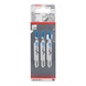 BOSCH Jigsaw blade T 118 GFS Basic for Stainless Steel 3-pack 2608636498 - Saw blade for jigsaw - 2