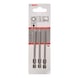 BOSCH Screwdriver bit set extra-hard 3-piece T8 T10 T15 89 mm 2607001759 - Screwdriver bit (assortment) - 2