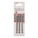 BOSCH Screwdriver bit set extra hard 3-piece PH2 PZ2 T25 89 mm 2607001767 - Screwdriver bit (assortment) - 2