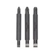 BOSCH bit set 3-piece S0,6x4,5 PH1 S0,8x5,5 PH2 S1,2x6,5 PH3,60mm 2607001746 - Tools (parts) - 1