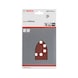 BOSCH Sanding sheet C430 100x170 mm 60 120 240 8 holes Velcro 6-pack 2608605186 - Abrasive tool made of abrasive on backing - 2