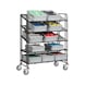 FETRA Euro crate trolley 1384 load area 1250x610 mm 250 kg, floor panels - Shelf trolley with five load areas, load capacity 300 kg - 2
