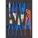 ORION insert equipped w. pliers 6 pcs dim. WxD 232x332x31mm - Hard foam insert equipped with tools, pliers set - 1