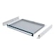 HK Caj&oacute;n, 60 mm/40 mm, ext. tot., 70 kg, RAL7035/5010 p. 550 S. int.: 600x450 mm - Caj&oacute;n totalmente extensible para sistema de armarios/estanter&iacute;as HK 550 - 2