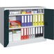 Folding-door chest, 1000x1200x500 mm with 2 galvanised shelves, RAL 7035/7016 - Folding door cabinet, height 1000 mm - 2