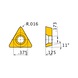 MITSUBISHI MATERIALS NP-TPGB160304FS3 BC8120 MITSUBISHI, WSP, Drehen, CBN - TPGB, Wendeschneidplatte, CBN, positiv - 2