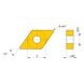 MITSUBISHI MATERIALS BM-DNGM150412TA2 BC8120 MITSUBISHI, WSP, Drehen, CBN - DNGM, Wendeschneidplatte, CBN, negativ - 2